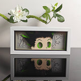Hunter x Hunter Gon Freecss peeking out of frame anime light box — unlit, design detail