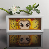 Demon Slayer Kyojuro Rengoku Flame Hashira Eyes anime light box — unlit, design detail