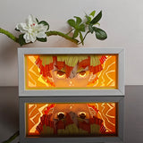 Demon Slayer Zenitsu Agatsuma intense eyes portrait anime light box — lit, front view