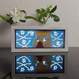 Demon Slayer Inosuke Hashibira Boar Mask anime light box — lit, front view