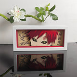 Naruto Gaara of the Sand close-up anime light box — unlit, design detail