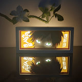 Naruto Gaara of the Sand close-up anime light box — dark room atmospheric