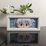 Hunter x Hunter Killua Zoldyck Peeking with Number 99 anime light box — unlit, design detail