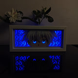 Hunter x Hunter Killua Zoldyck Peeking with Number 99 anime light box — dark room atmospheric