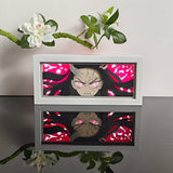Demon Slayer Nezuko Kamado awakened demon form anime light box — lit, front view