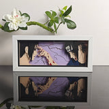 Naruto Itachi and Sasuke final goodbye scene anime light box — unlit, design detail