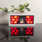 Naruto Itachi Uchiha with Akatsuki Clouds anime light box — lit, front view