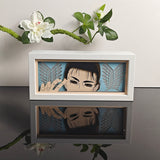 Attack on Titan Eren Yeager Peeking with Wings of Freedom anime light box — unlit, design detail