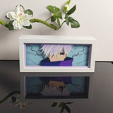 Jujutsu Kaisen Satoru Gojo Peeking Portrait anime light box — unlit, design detail