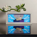 Jujutsu Kaisen Satoru Gojo Peeking Portrait anime light box — lit, front view