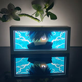 Jujutsu Kaisen Satoru Gojo Peeking Portrait anime light box — dark room atmospheric