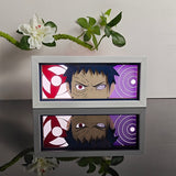 Naruto Obito Uchiha Sharingan and Rinnegan anime light box — lit, front view