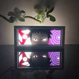 Naruto Obito Uchiha Sharingan and Rinnegan anime light box — dark room atmospheric