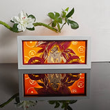 Dragon Ball Super Saiyan 4 Goku with Dragon Balls anime light box — lit, front view