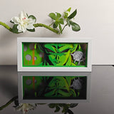 Dragon Ball Piccolo angry face with Saibaman anime light box — unlit, design detail