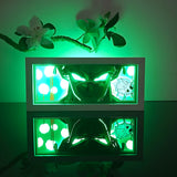 Dragon Ball Piccolo angry face with Saibaman anime light box — dark room atmospheric