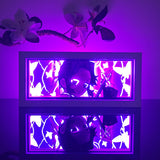 Demon Slayer: Kimetsu no Yaiba Shinobu Kocho with sword and butterflies anime light box — dark room atmospheric