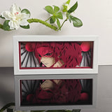 Naruto Gaara of the Sand with red hair anime light box — unlit, design detail