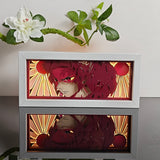 Naruto Gaara of the Sand with red hair anime light box — lit, front view