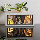 Demon Slayer: Kimetsu no Yaiba Obanai Iguro pointing his finger anime light box — lit, front view