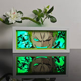 One Piece Roronoa Zoro smirking close-up anime light box — lit, front view