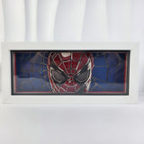 Marvel Spider-Man masked face with web anime light box — unlit, design detail