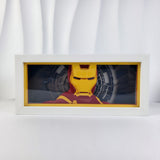 Marvel Iron Man helmet with arc reactor anime light box — unlit, design detail