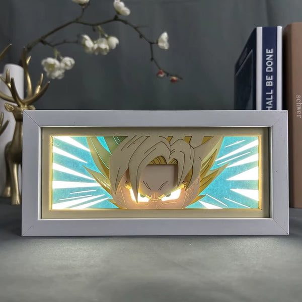3D Paper Carving Light Lamp - Dragon Ball - Goku (Super Saiyan)