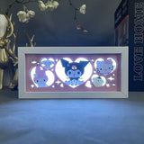 3D Paper Carving Light Lamp - Sanrio - Kuromi, Hello Kitty, My Melody, Pompompurin, Cinnamoroll