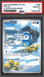 Card Keychain - Pokémon - Piplup Graded Slab Illustration Rare