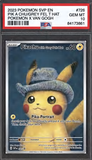 Card Keychain - Pokémon - Pikachu with Grey Felt Hat Graded Slab
