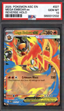 Card Keychain - Pokémon - Mega Emboar ex Graded Slab Reverse Holo