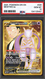 Card Keychain - Pokémon - Team Rocket's Mewtwo ex Graded Slab #273