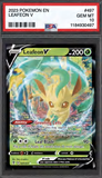 Card Keychain - Pokémon - Leafeon V Graded Slab #433