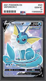 Card Keychain - Pokémon - Vaporeon V Graded Slab