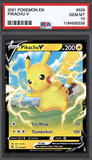 Card Keychain - Pokémon - Pikachu V Graded Slab #474