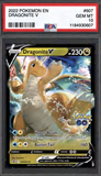 Card Keychain - Pokémon - Dragonite V Graded Slab #541