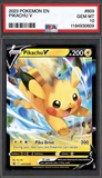 Card Keychain - Pokémon - Pikachu V Graded Slab #543