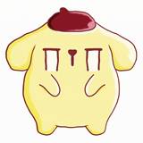 3D Lenticular Sticker - Sanrio - Pompompurin Wearing Beret