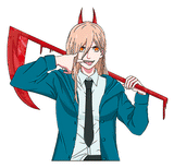 3D Lenticular Sticker - Chainsaw Man - Power with Scythe Two Forms