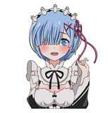 3D Lenticular Sticker - Re:Zero - Rem + Ram