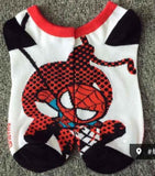 Socks - Marvel - Spider-Man Chibi Polka Dot White Ankle Socks (1 Pair)