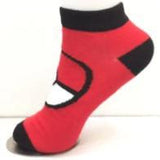 Socks - Pokemon - Poke Ball Red Pair Ankle Socks (1 Pair)