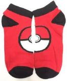 Socks - Pokemon - Poke Ball Red Pair Ankle Socks (1 Pair)