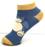 Socks - Pokemon - Snorlax Sleeping Blue Yellow Ankle Socks (1 Pair)