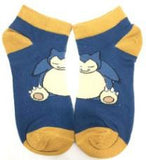 Socks - Pokemon - Snorlax Sleeping Blue Yellow Ankle Socks (1 Pair)