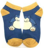 Socks - Pokemon - Snorlax Sleeping Blue Yellow Ankle Socks (1 Pair)