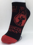 Socks - Stranger Things - Logo Red Black Lightbulb Ankle Socks (1 Pair)