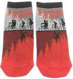 Socks - Stranger Things - Kids on Bikes Upside Down Red Ankle Socks (1 Pair)
