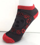 Socks - Naruto - Sharingan Eye Pattern Grey Red Ankle Socks (1 Pair)